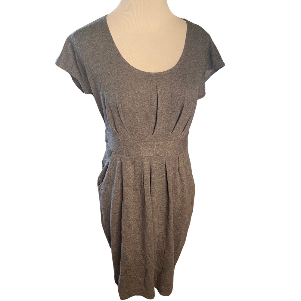 Loft gray short sleeve dress - size 6P - nwt